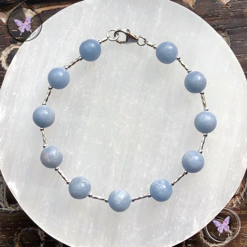 Angelite Silver Bracelet